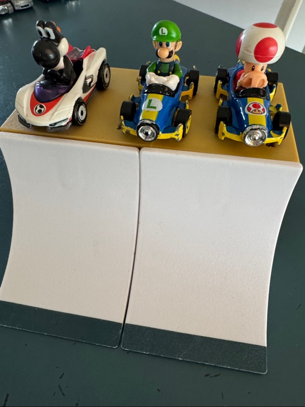 Nintendo Mini Kart Figure Trio - Blue, White, Green, Yellow, Red